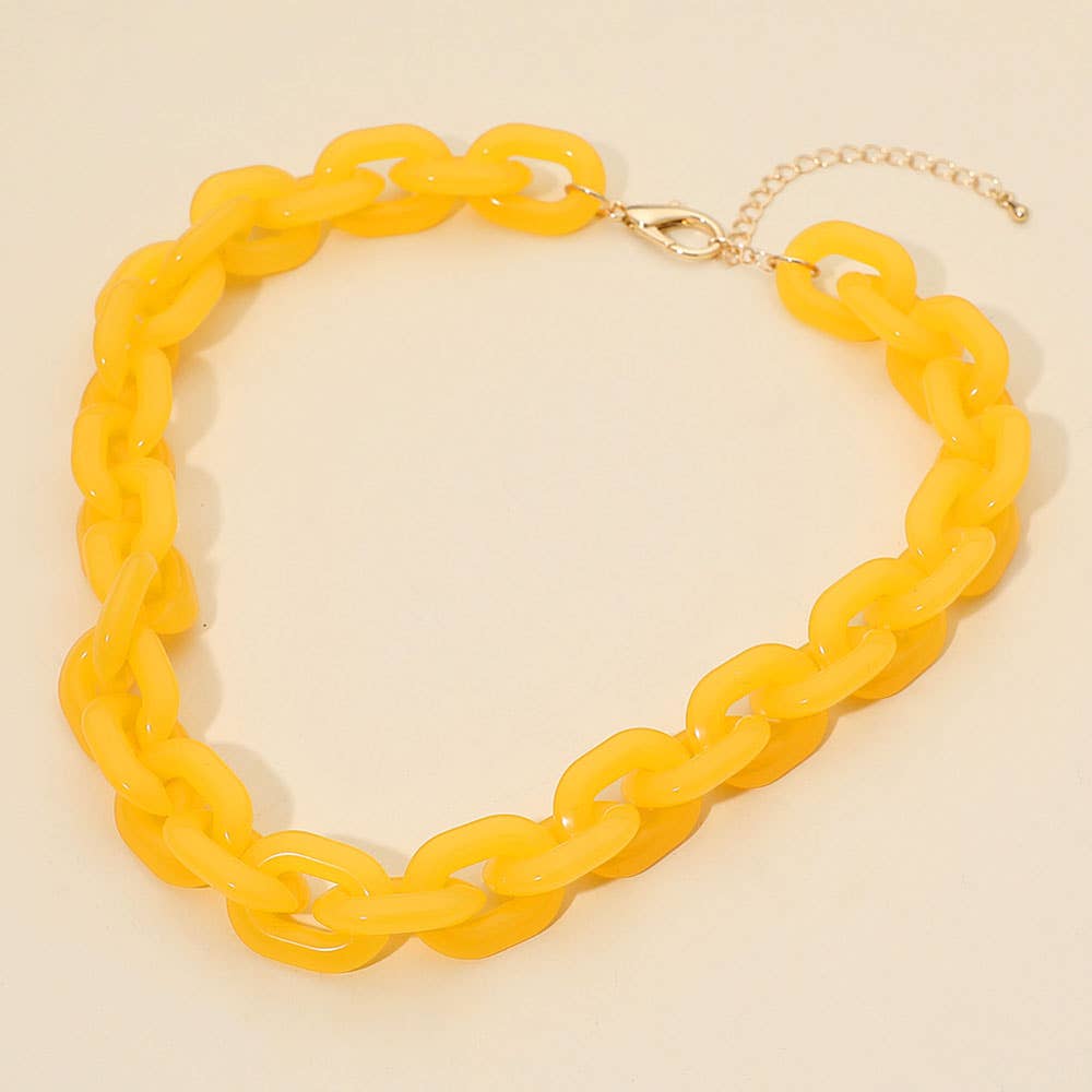 Chunky Resin Chain Link Necklace - A3 Accessories - Jewelry - Clover + Bee