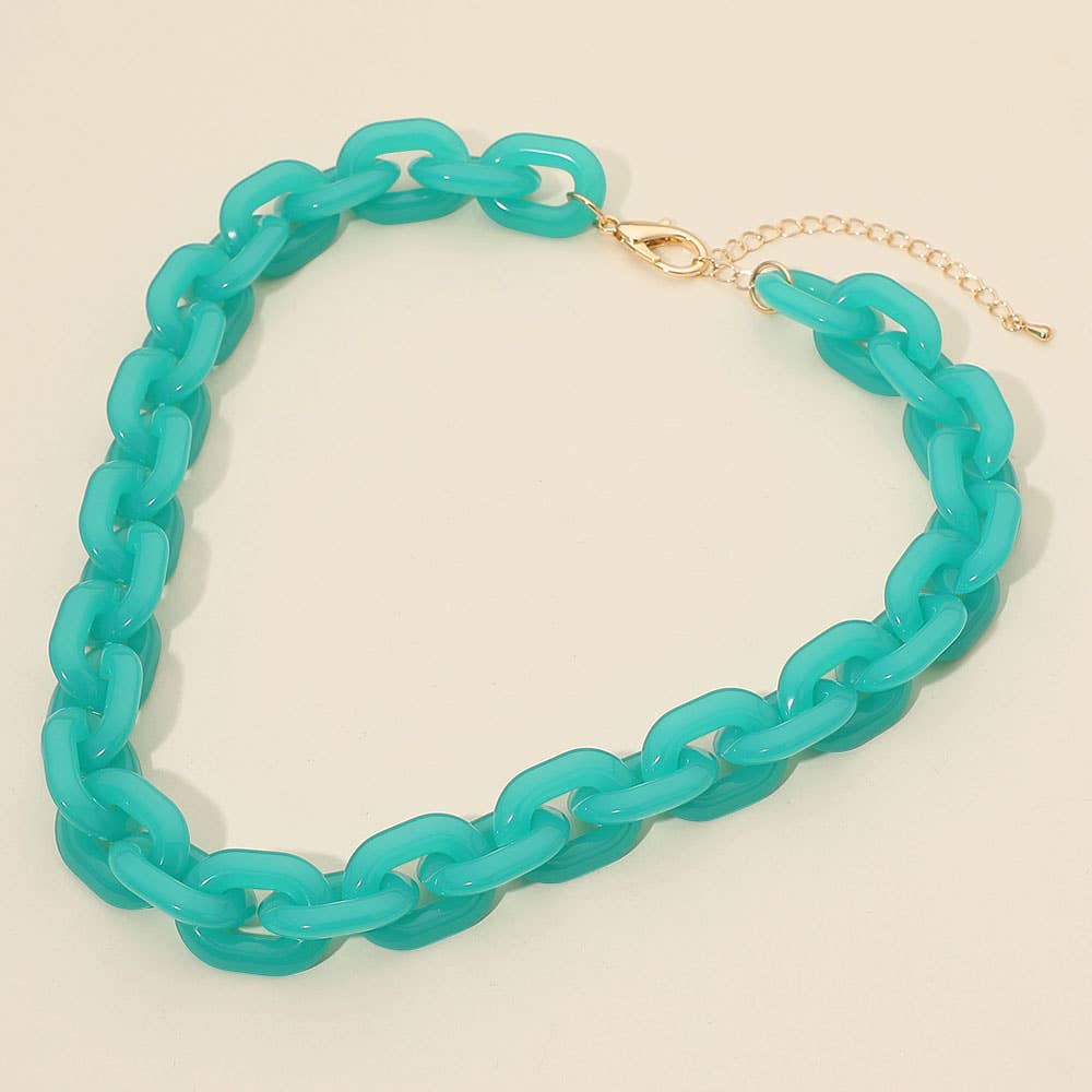 Chunky Resin Chain Link Necklace - A3 Accessories - Jewelry - Clover + Bee