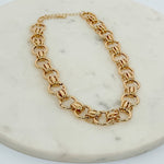 Circle Multi Link Gold Chain Necklace - A3 Accessories - Jewelry - Clover + Bee