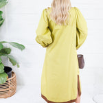 Cissy Chartreuse Shift Maxi Dress Jodifl