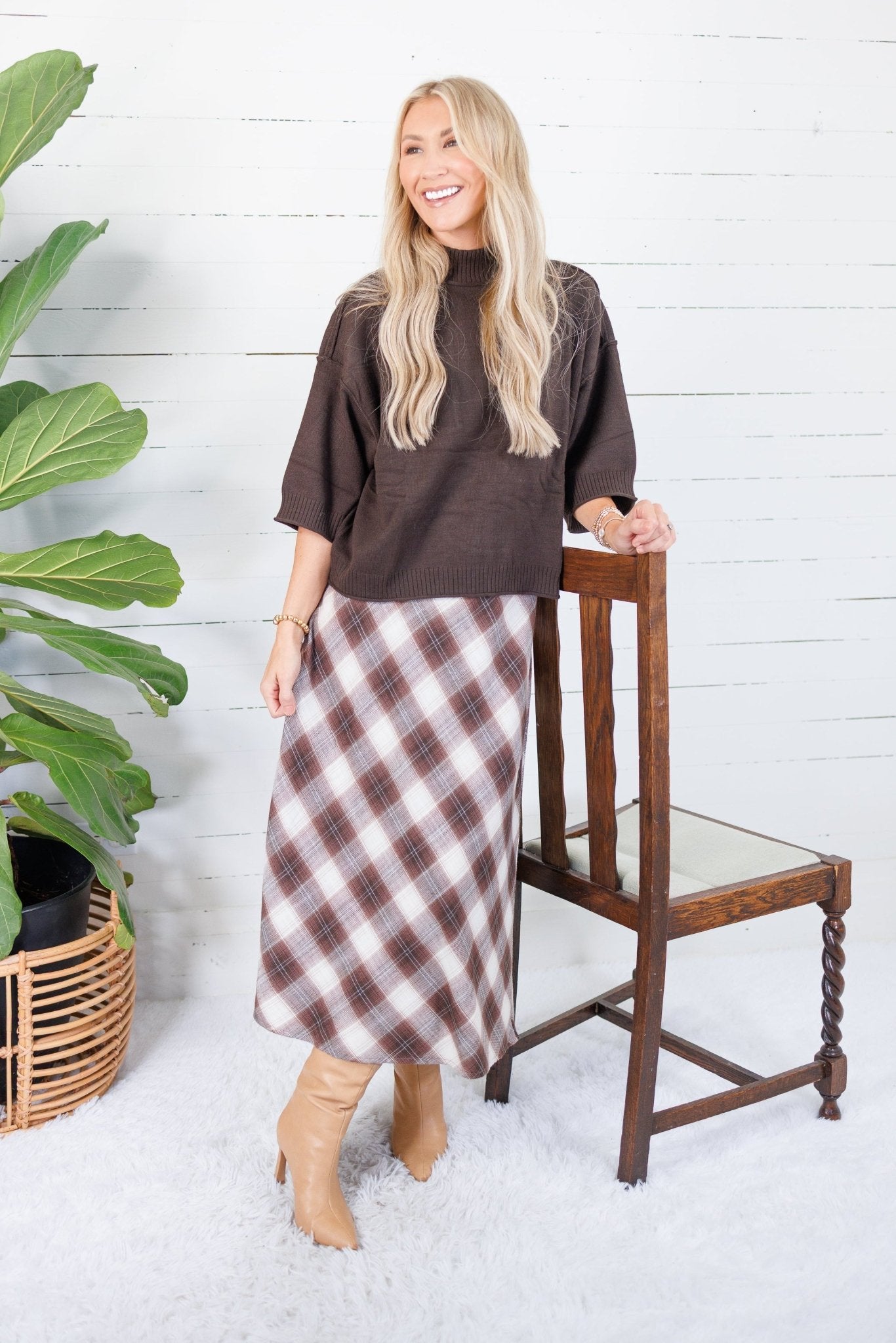 Clancy Brown Mock Neck Sweater Glam