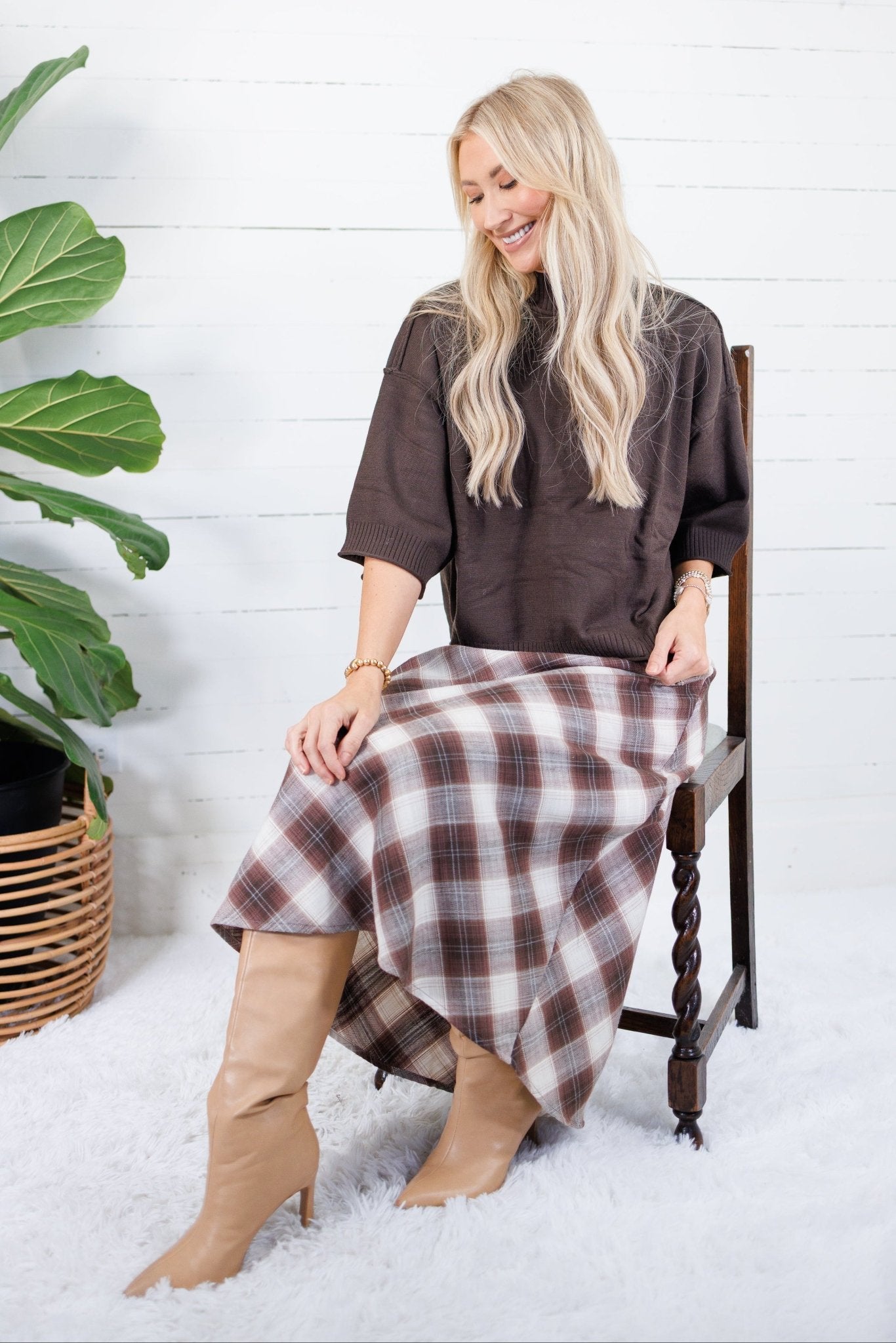 Clancy Brown Mock Neck Sweater Glam