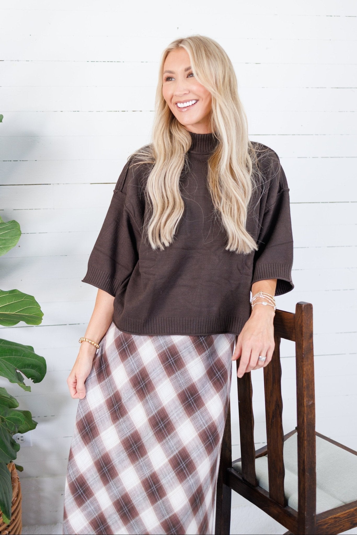 Clancy Brown Mock Neck Sweater Glam