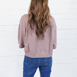 Clancy Mocha Mock Neck Sweater Glam