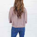 Clancy Mocha Mock Neck Sweater Glam