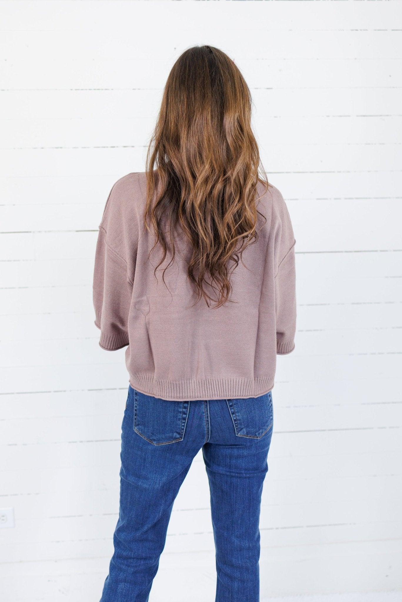Clancy Mocha Mock Neck Sweater Glam