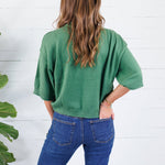 Clancy Olive Mock Neck Sweater Glam