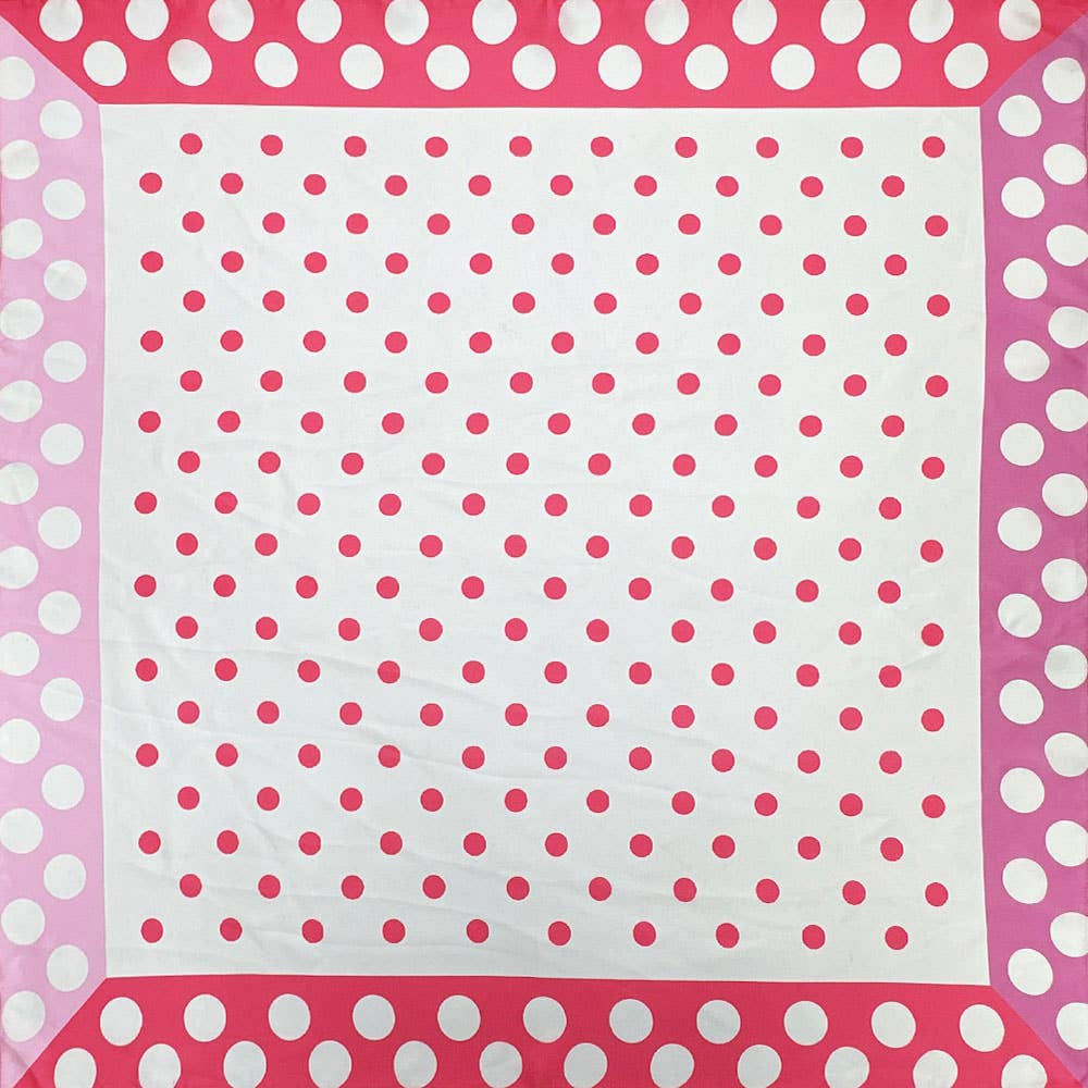 Classic Polka Dot Print Square Scarf - A3 Accessories - miscellanous - Clover + Bee