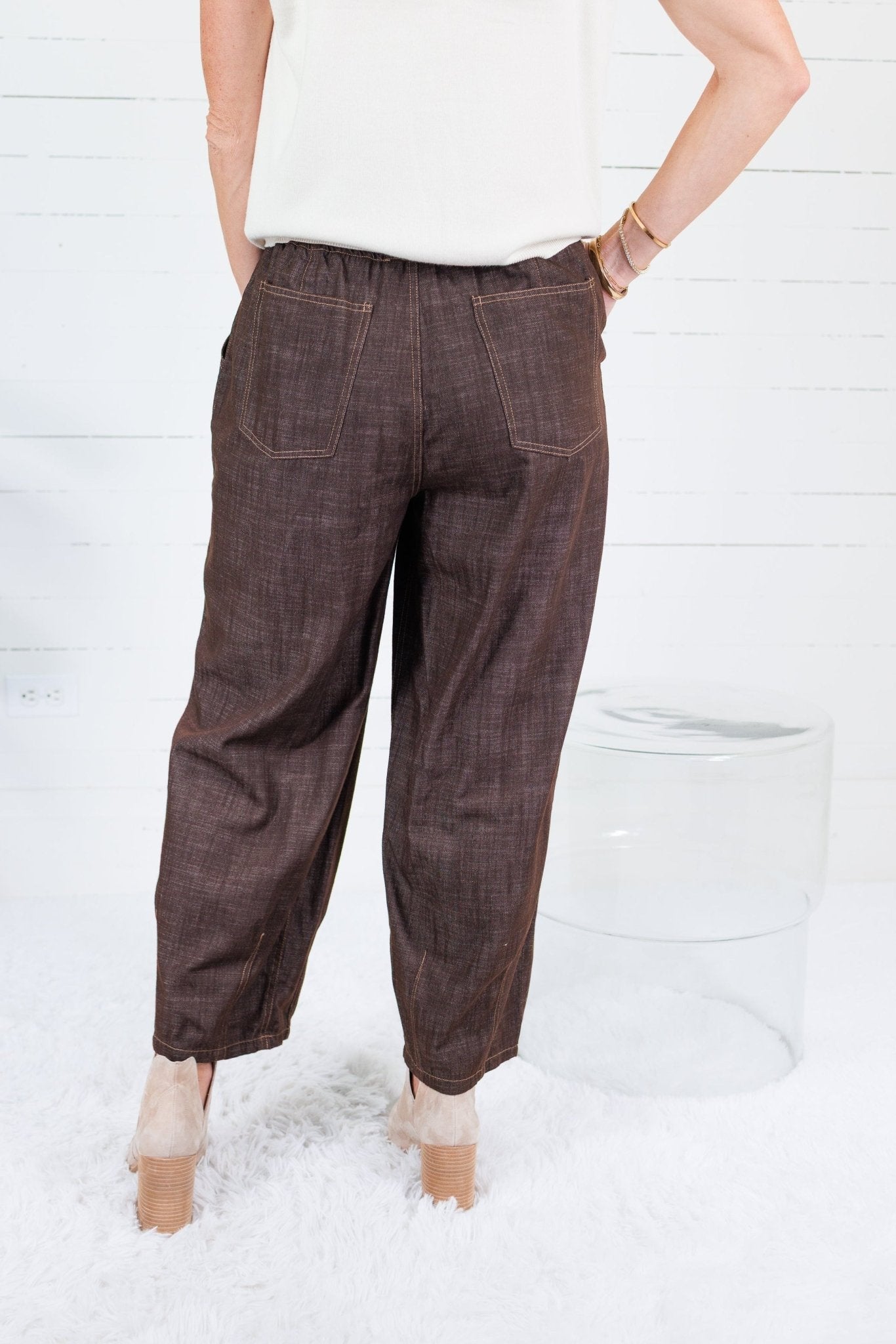Claude Espresso Pegged Pants Mustard Seed