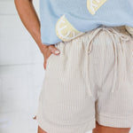 Claussen Natural Stripe Shorts Allie Rose