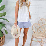 Claussen Navy Stripe Shorts Allie Rose