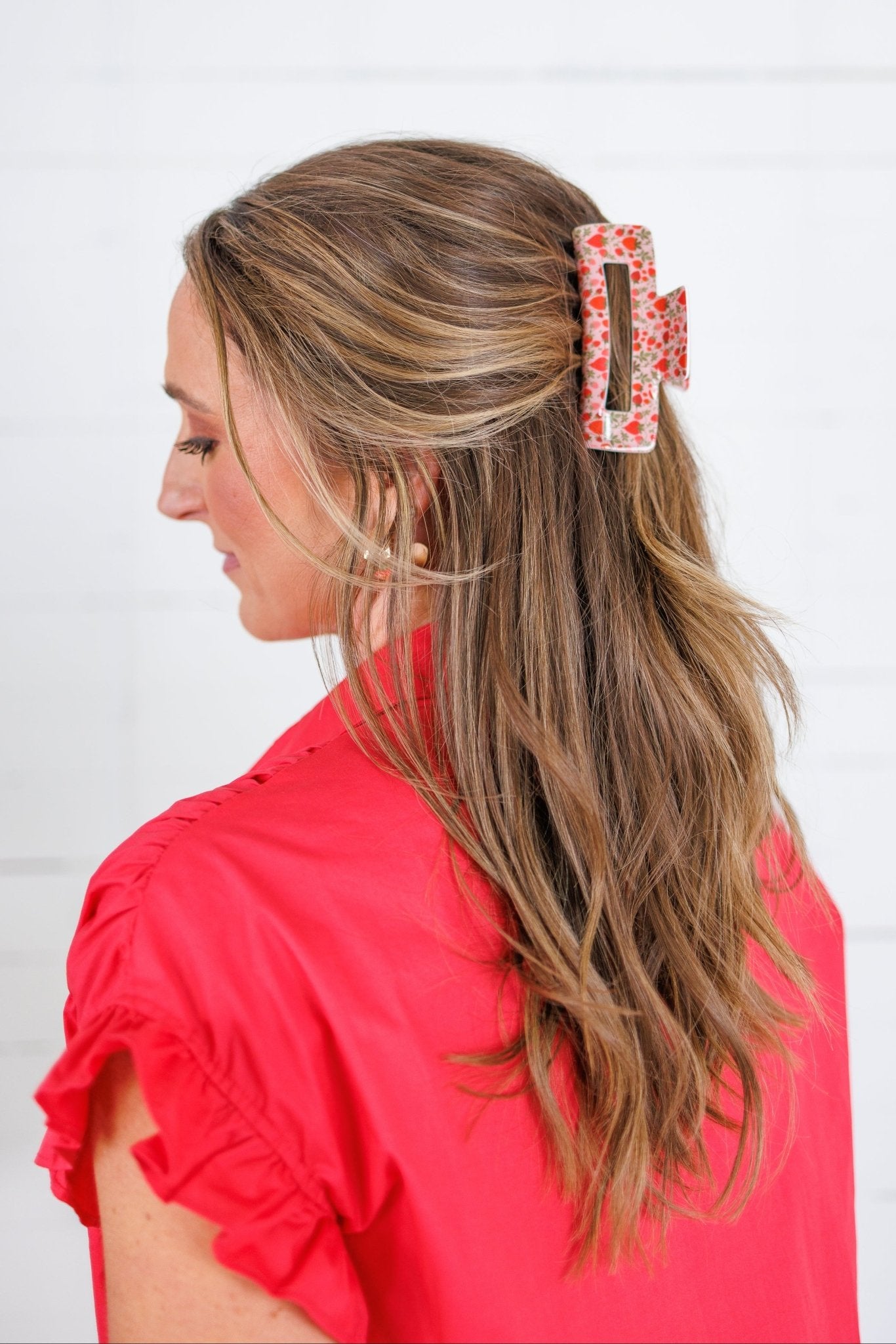 Claw Hair Clip-Strawberry Fields