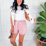 Clayton Ivory Double Layer Crew Tee Karlie