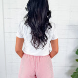 Clayton Ivory Double Layer Crew Tee Karlie