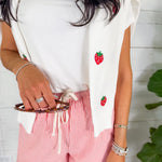 Clayton Ivory Double Layer Crew Tee Karlie