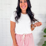 Clayton Ivory Double Layer Crew Tee Karlie