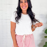Clayton Ivory Double Layer Crew Tee Karlie