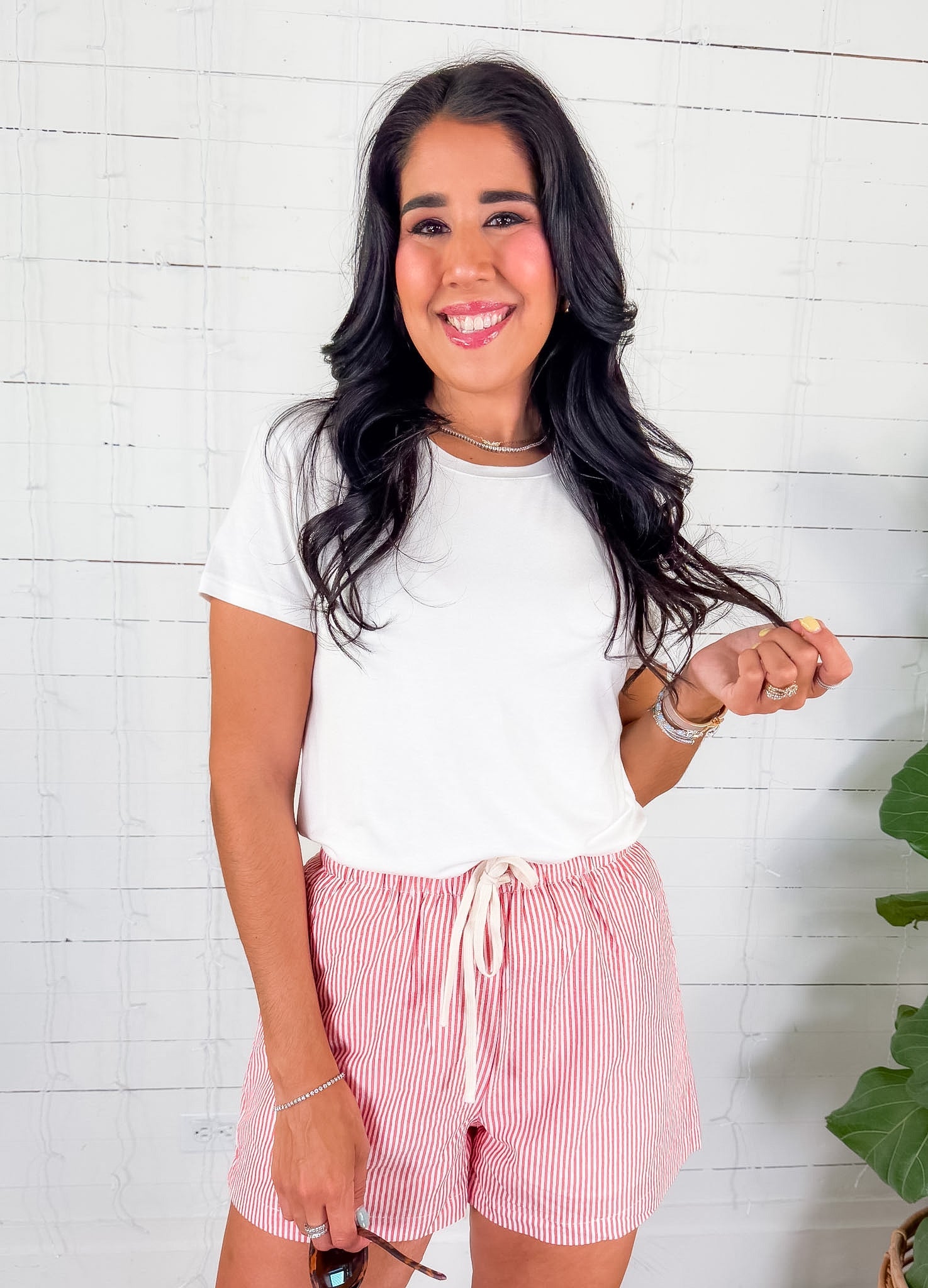 Clayton Ivory Double Layer Crew Tee Karlie