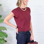 Clayton Red Brown Sleeveless Sweater Entro