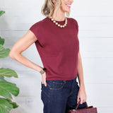 Clayton Red Brown Sleeveless Sweater Entro