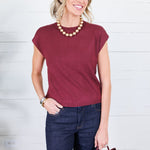 Clayton Red Brown Sleeveless Sweater Entro