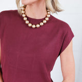 Clayton Red Brown Sleeveless Sweater Entro