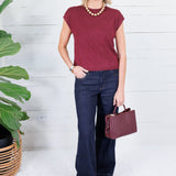 Clayton Red Brown Sleeveless Sweater Entro