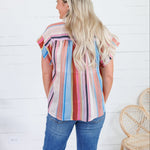 Clementine Striped Top