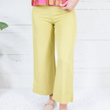 Cleveland Dirty Lime Wide Leg Pants Glam