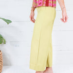 Cleveland Dirty Lime Wide Leg Pants Glam