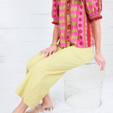 Cleveland Dirty Lime Wide Leg Pants Glam