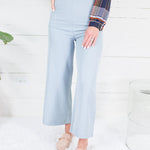 Cleveland Dusty Blue Wide Leg Pants Glam