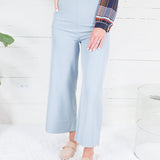 Cleveland Dusty Blue Wide Leg Pants Glam