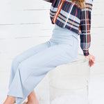 Cleveland Dusty Blue Wide Leg Pants Glam