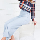 Cleveland Dusty Blue Wide Leg Pants Glam