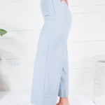 Cleveland Dusty Blue Wide Leg Pants Glam