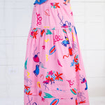 Cleveland Pink Artist Graffiti Maxi Skirt Karlie