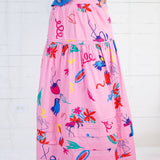 Cleveland Pink Artist Graffiti Maxi Skirt Karlie