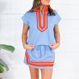 Clinton Slate Blue Quarter Zip Top Entro