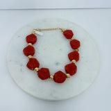 Clyde Rust Irregular Bead Necklace Golden Stella