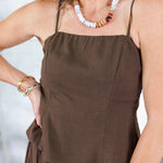 Colby Espresso Back Smocked Maxi Dress Mustard Seed 