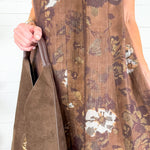 Coleman Chocolate Tie Back Maxi Dress THML