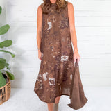 Coleman Chocolate Tie Back Maxi Dress THML