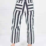 Colette Black + White Cropped Wide Leg Pants Glam