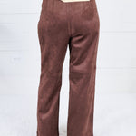 Colleen Espresso Suede Pants Lucy Paris