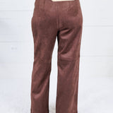 Colleen Espresso Suede Pants Lucy Paris