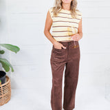 Colleen Espresso Suede Pants Lucy Paris