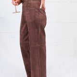 Colleen Espresso Suede Pants Lucy Paris