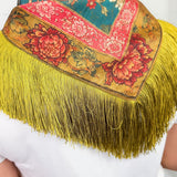 Colorful Deer Floral Fringe Scarf