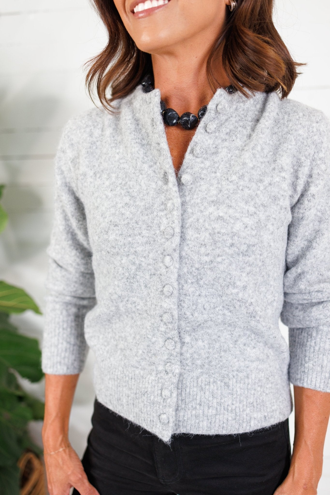 Columbia Heather Grey Cardigan Molly Bracken
